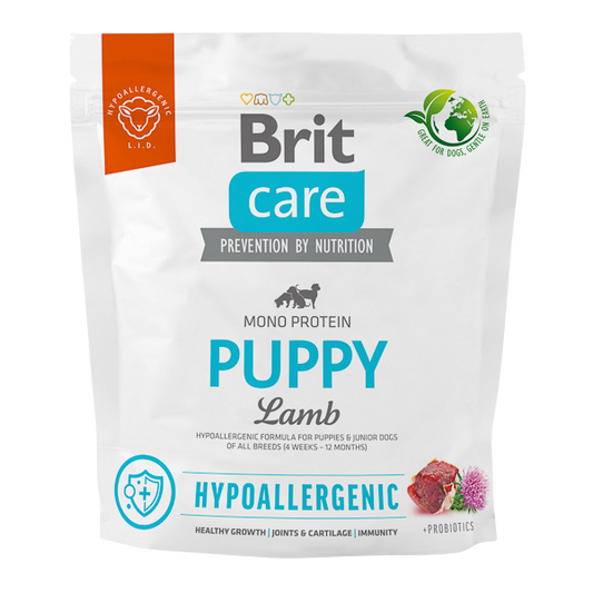 Hrană uscată câini Brit Care - Junior - Hypoallergenic - Miel - 1 kg