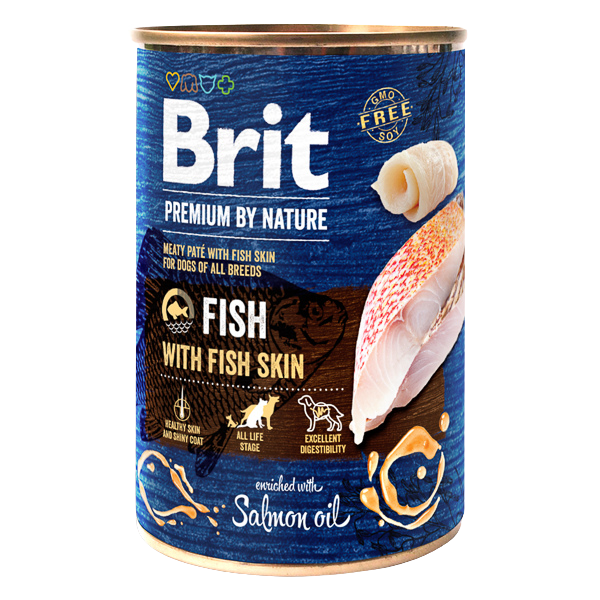 Hrană umedă câini Brit Premium - Toate rasele - Pește - 400 g