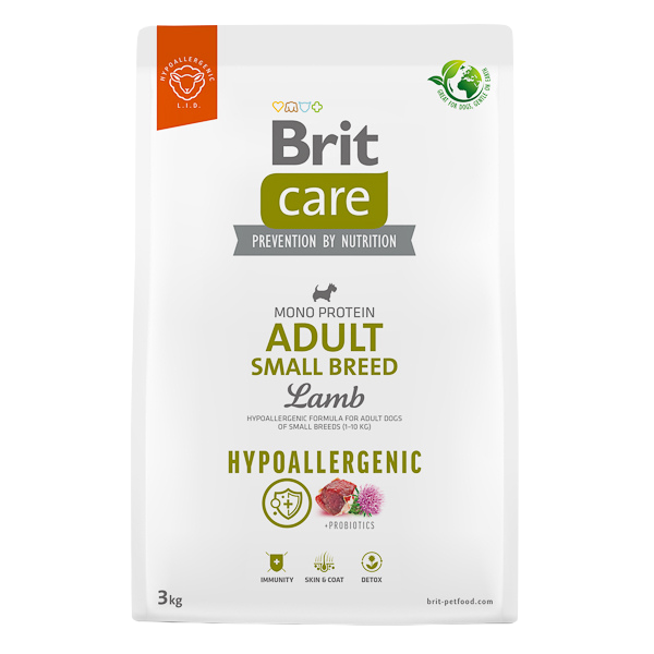 Hrană uscată câini Brit Care - Adult - Talie mică - Hypoallergenic - Miel - 3 kg