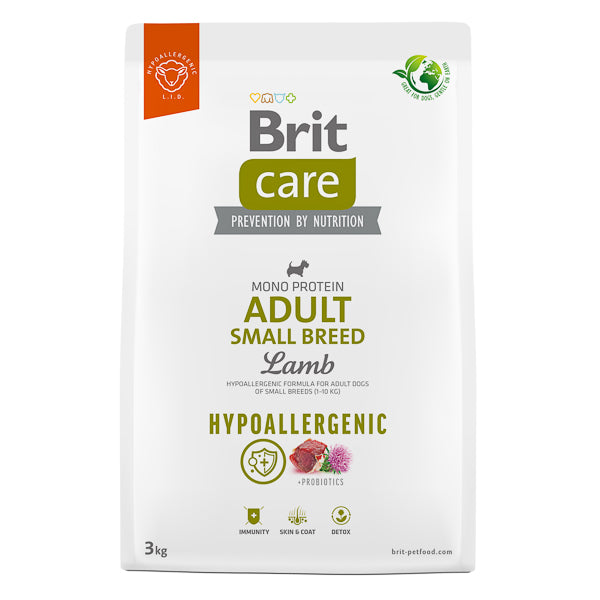 Hrană uscată câini Brit Care - Adult - Talie mică - Hypoallergenic - Miel - 3 kg