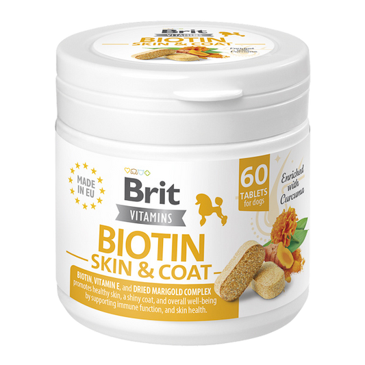 Vitamine câini Brit Care - Biotin - Blană - 120 g