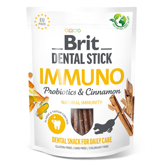 Recompense câini Brit Care - Adult - Dental Stick - Probiotice și Scorțișoară - 7 buc.