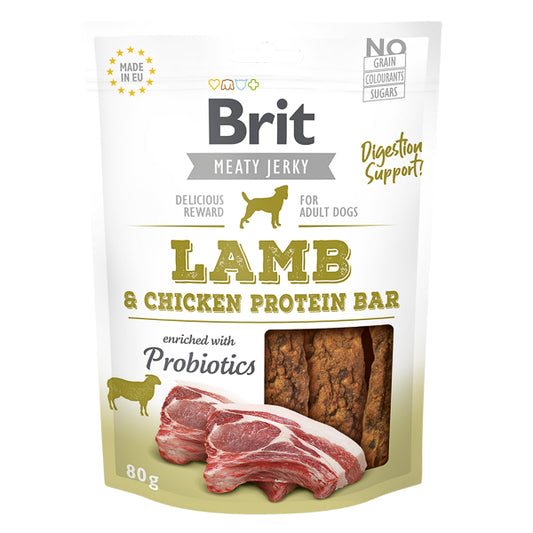 Recompense câini Brit Care - Adult - Baton proteic - Miel - 80 g.