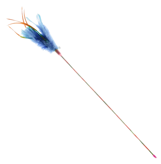 Jucărie pisică - Baghetă cu pene - 65cm