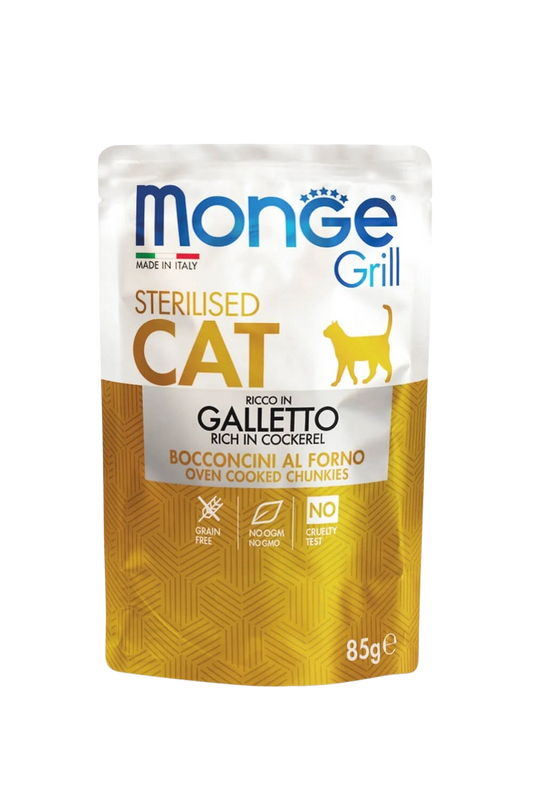 Hrană umedă pisică Super-premium Monge - Cocoș - 85 g